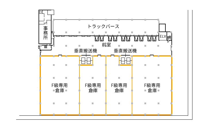 神戸魚崎冷蔵倉庫　1階