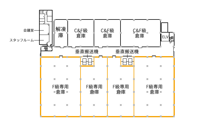 神戸魚崎冷蔵倉庫　2階